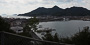 天神山城跡頂上部から眺めた田島と横島。