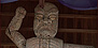 木造雨宝童子立象（左）。正法寺に安置されている。鎌倉期の製作といわれる。