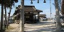 音戸の瀬戸の海難防止のため、京都から勧請された貴船神社。境内には「小浜山城跡」を伝える石碑がある。