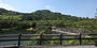 鏡山城跡の遠景。現在の鏡山公園。