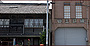 西ノ浜の駒口商店（左）と関藤商店（右）。昭和初期の建築。