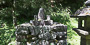 永明寺の末寺、永太院境内にある亀井茲矩の墓碑。永太院境内には江戸の弘福寺から津和野亀井家歴代の墓碑が移されて建立されている。