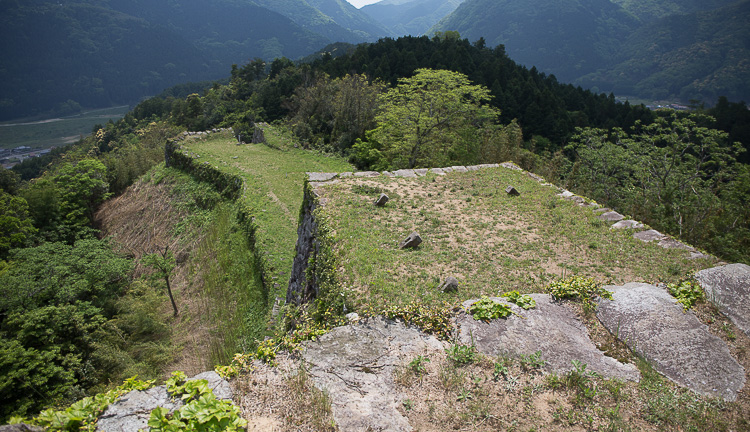 津和野城三十間台からの眺め。