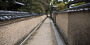 横枕小路。忌宮神社の西側から乃木神社の横を東西に抜ける小道。